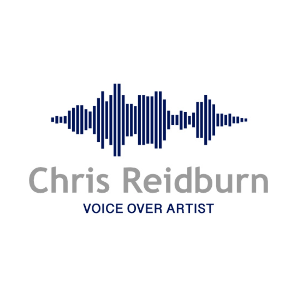 Chris Reidburn Voice Over Artist logo - volume level waves, Chris Reidburn Voice Over Artist