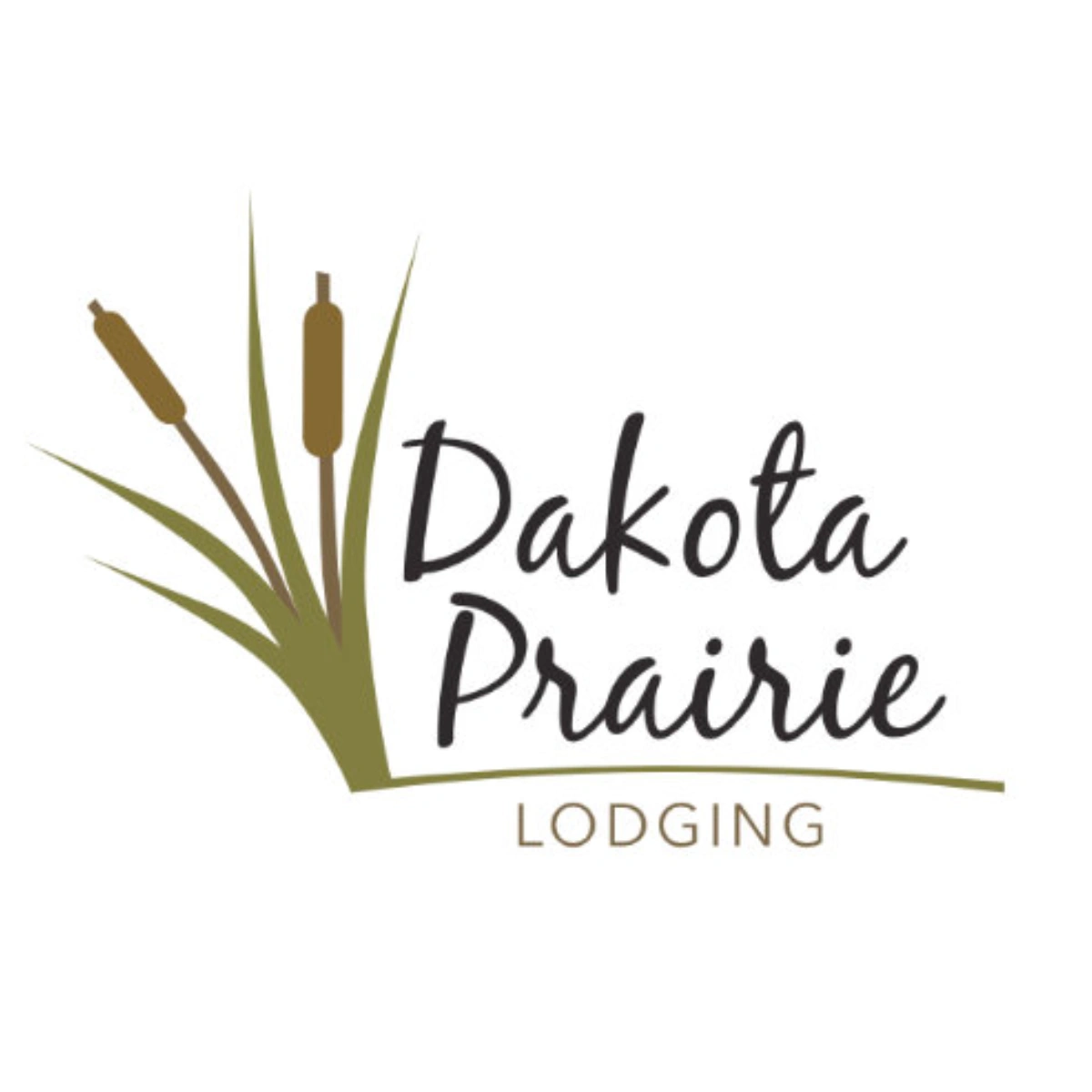 Dakota Prarie Lodging logo - cattails, Dakota Prairie Lodging