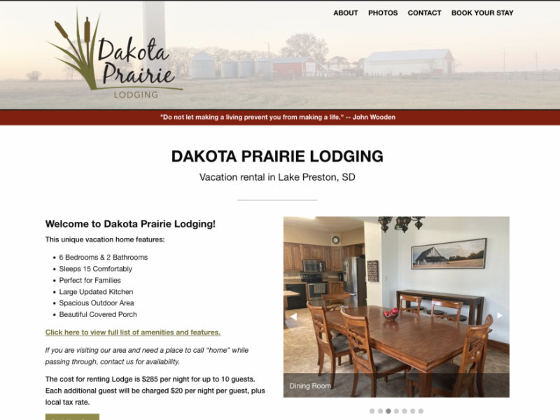 Dakota Prairie Lodging